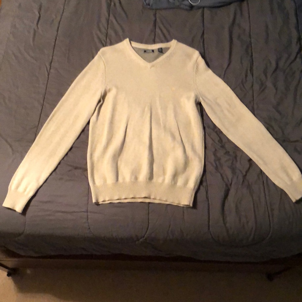 V-neck IZOD sweater light cream color